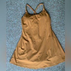 Halara Wannabe 2-in-1 activity dress, medium, brown